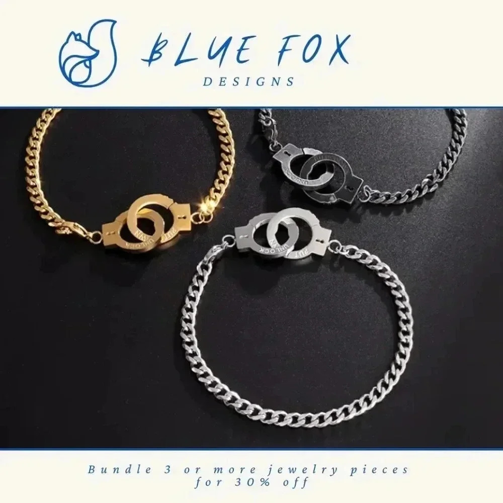 *NEW* Stainless Steel Handcuff  Bracelet - SILVER